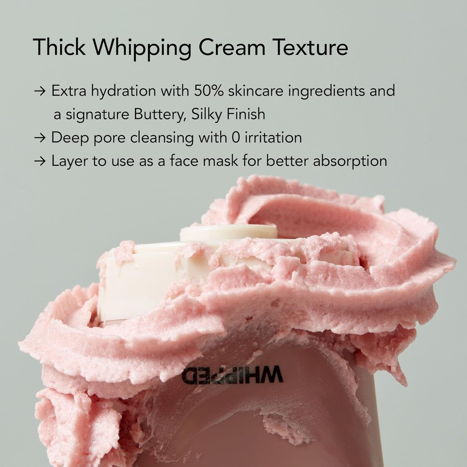 Whipped Cream Vegan Cleanser DDalva- Strawberry + Vanilla Bean