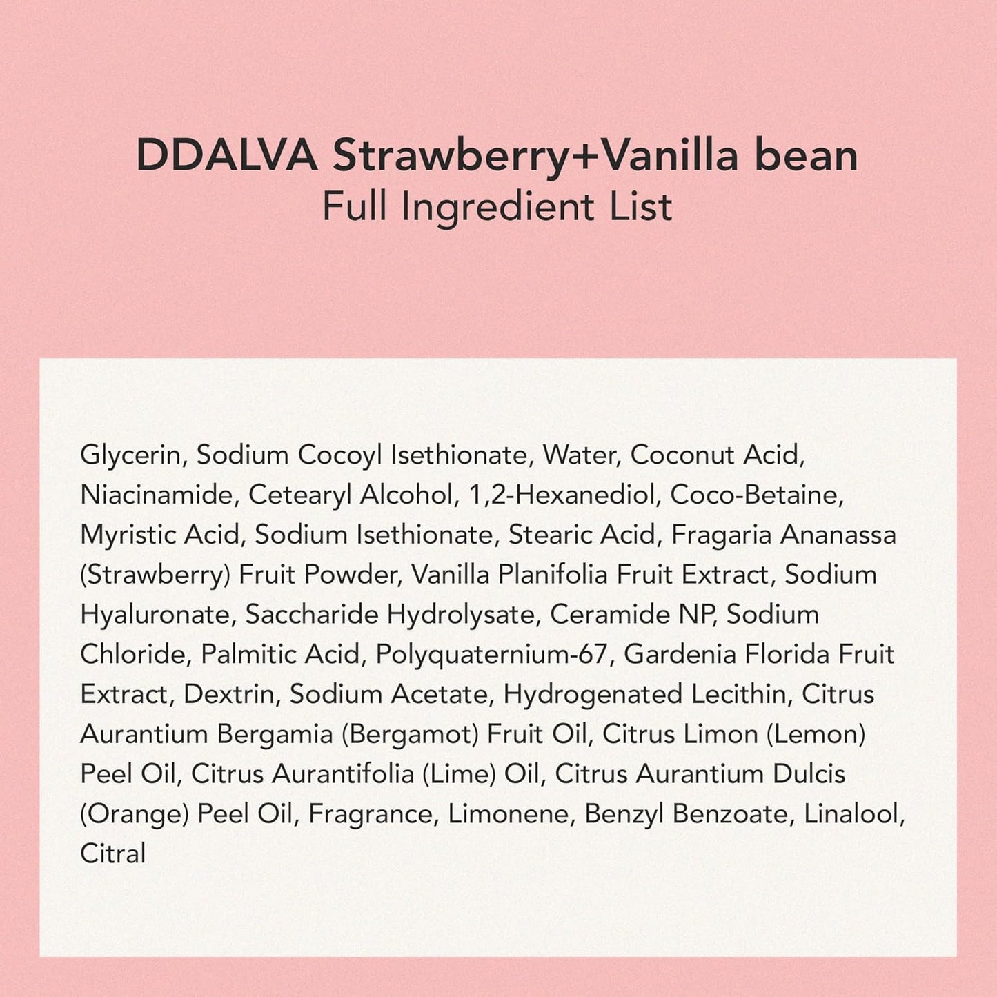 Whipped Cream Vegan Cleanser DDalva- Strawberry + Vanilla Bean