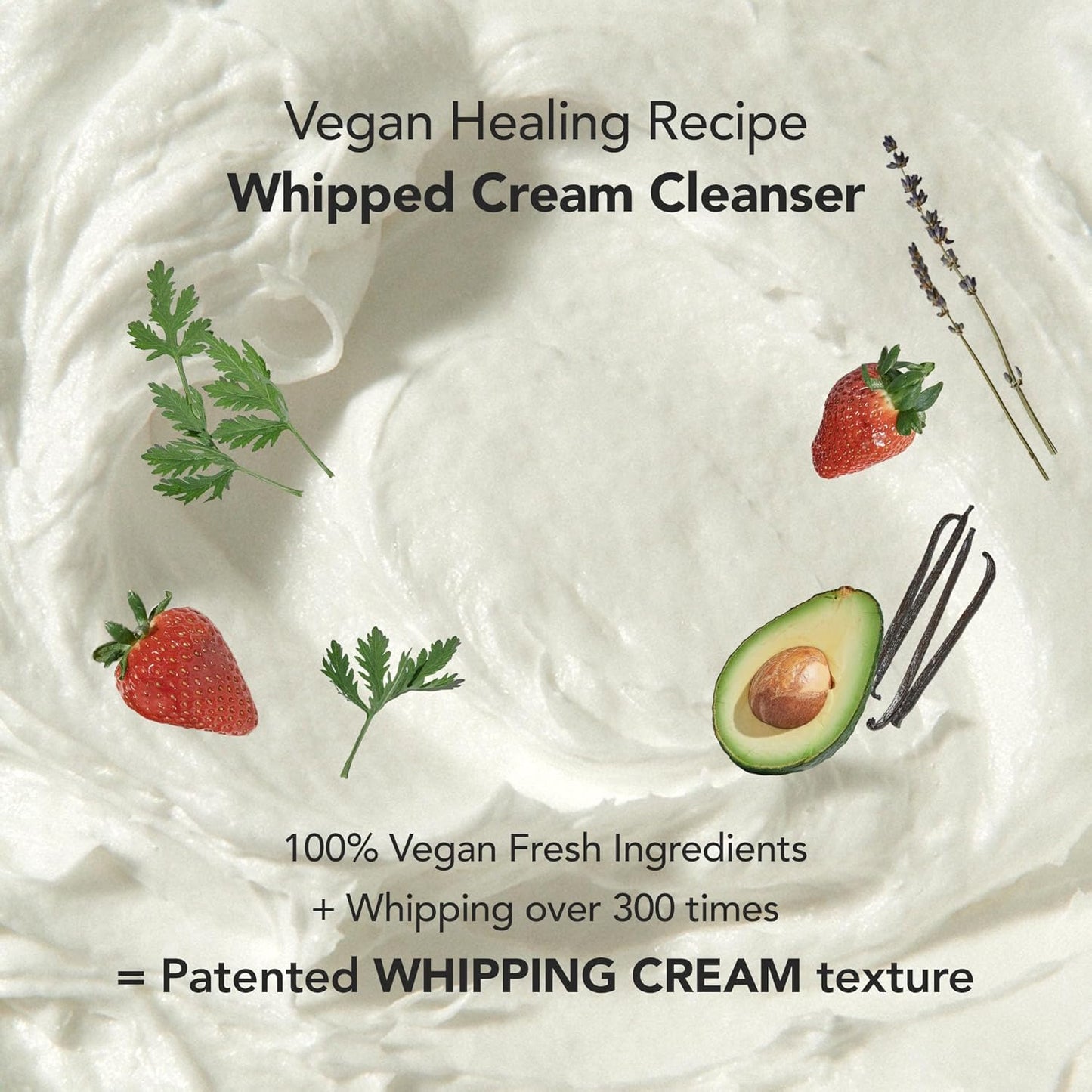 Whipped Cream Vegan Cleanser DDalva- Strawberry + Vanilla Bean