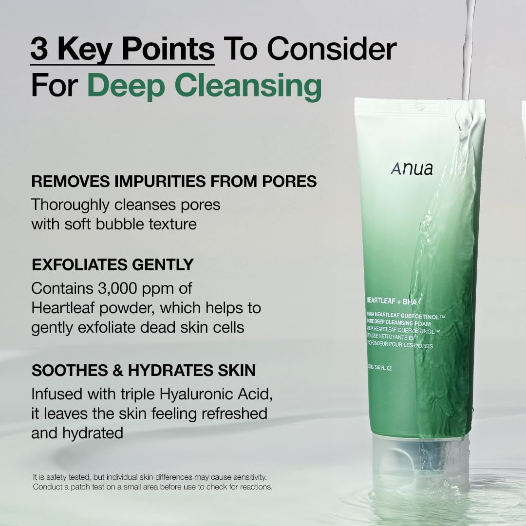 Anua - Heartleaf Quercetinol Pore Deep Cleansing Foam