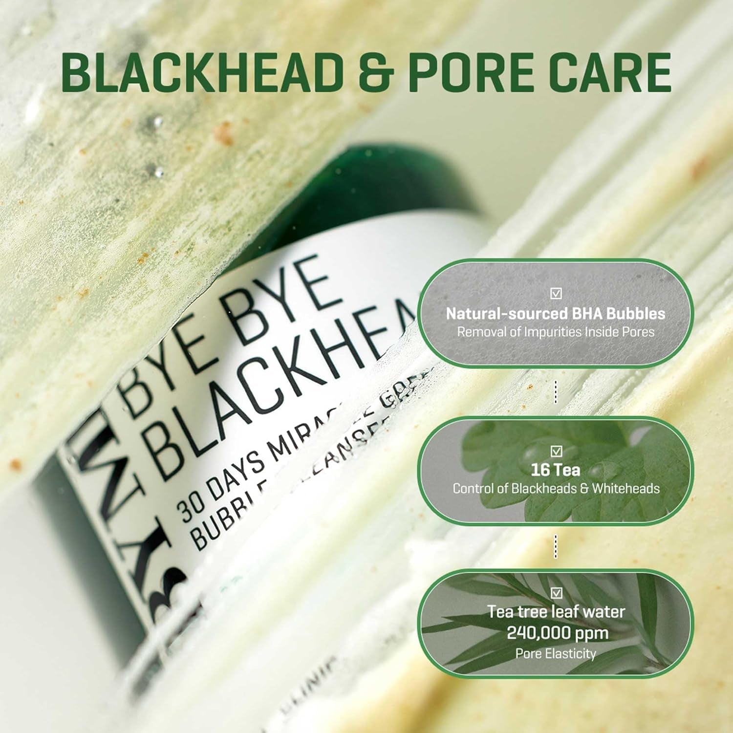 Bye Bye Blackhead 30 Days Miracle Green Tea Tox Bubble Cleanser