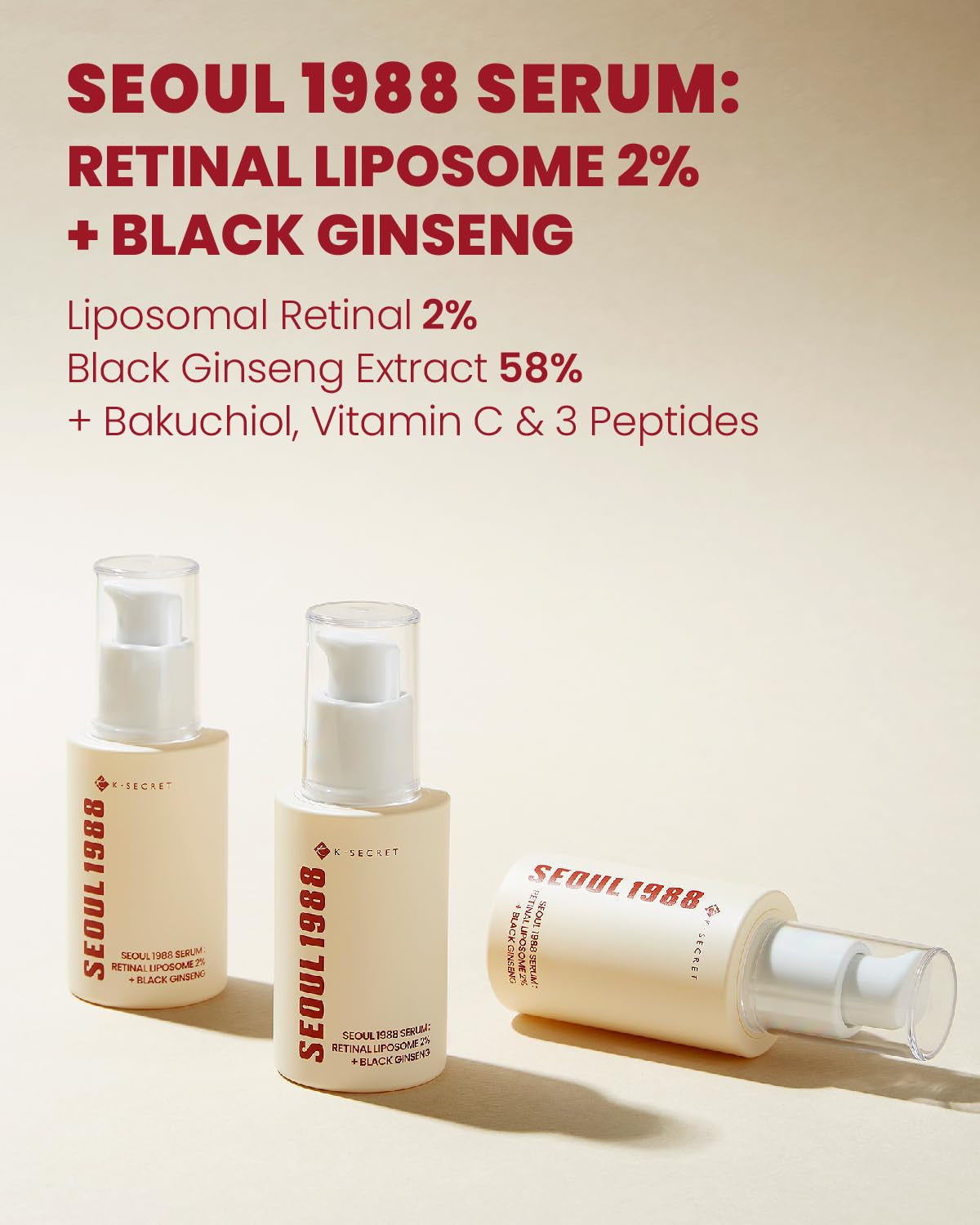 SEOUL 1988 Serum : Retinal Liposome 2% + Black Ginseng