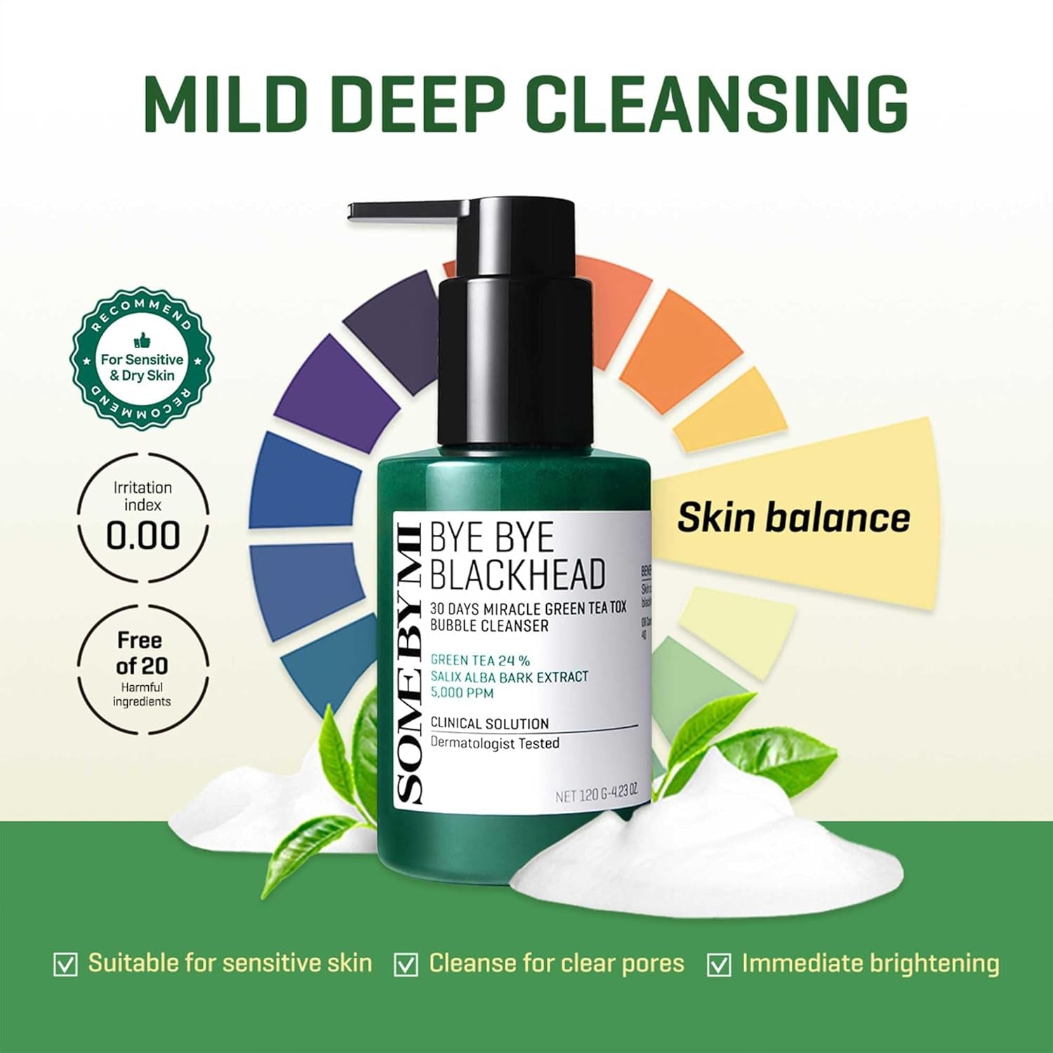 Bye Bye Blackhead 30 Days Miracle Green Tea Tox Bubble Cleanser